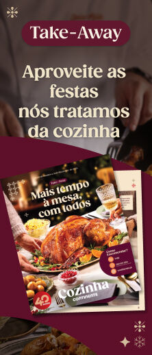 Novo catálogo de Take-away. Aproveite as festas, nós tratamos da cozinha!